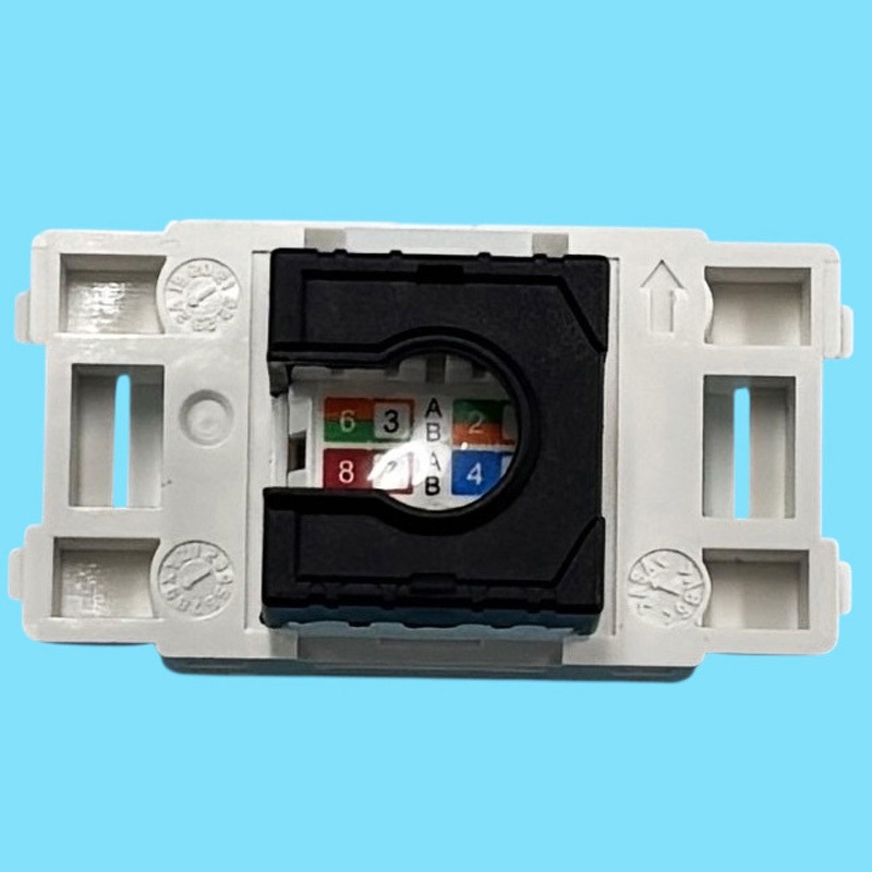 LWU-110-6A-NET(PW) 埋込型LANコンセント(110方式) 八光電機製作所 極