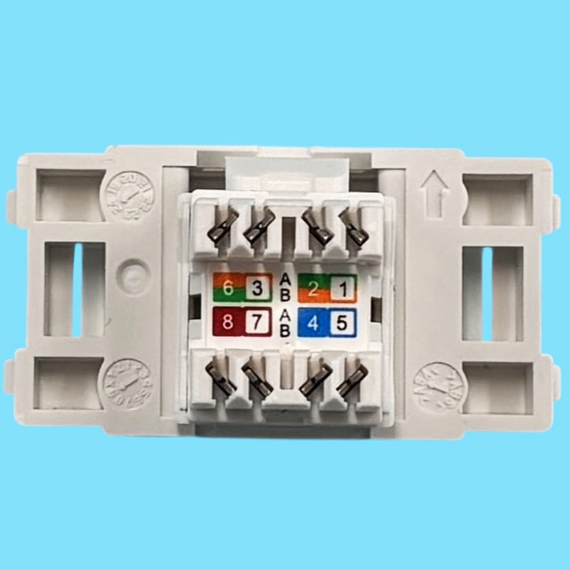 LWU-110-6A-NET(PW) 埋込型LANコンセント(110方式) 八光電機製作所 極