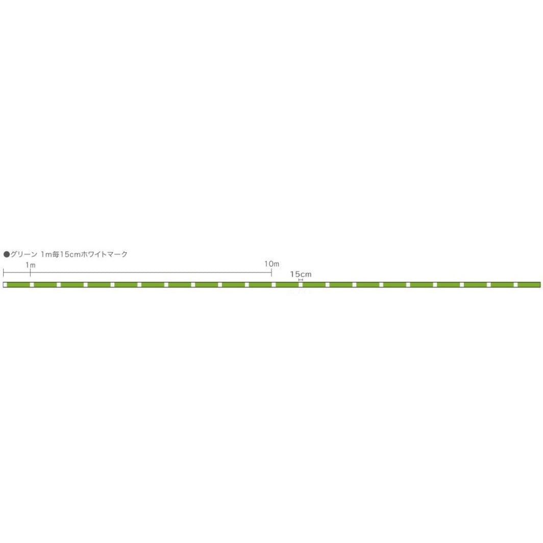 100M-1号(500237) アップグレードX8 X-BRAID グリーン 1m毎15cm
