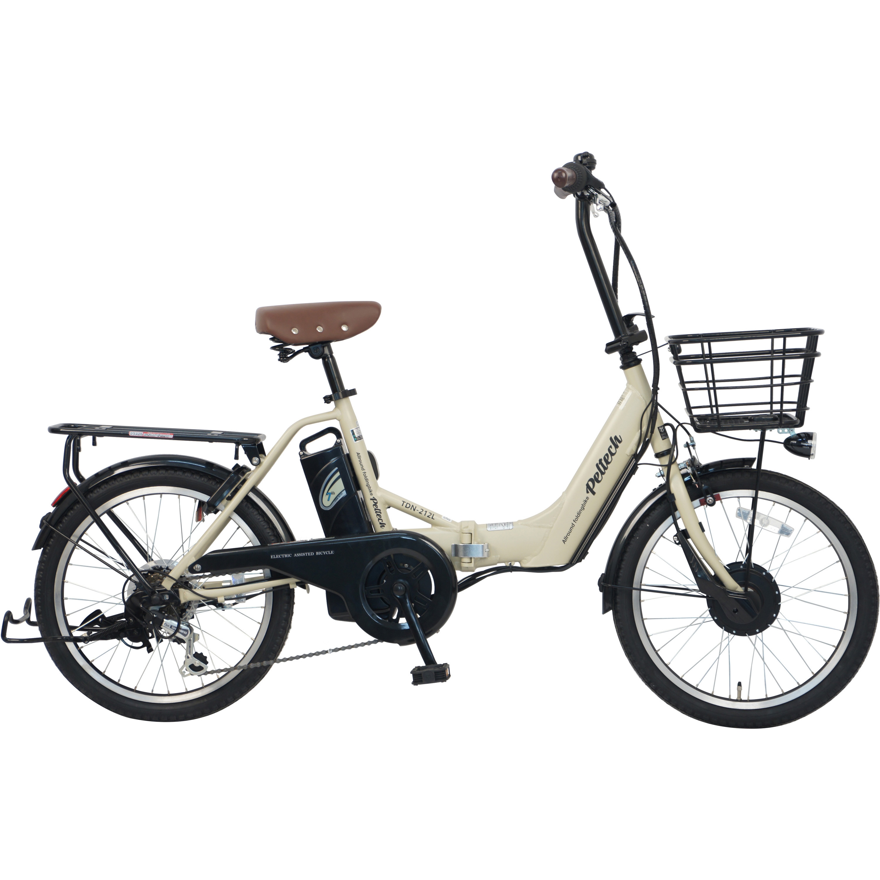 防災サイクル 20型6段変速付きフル装備ノンパンク折り畳み電動アシスト