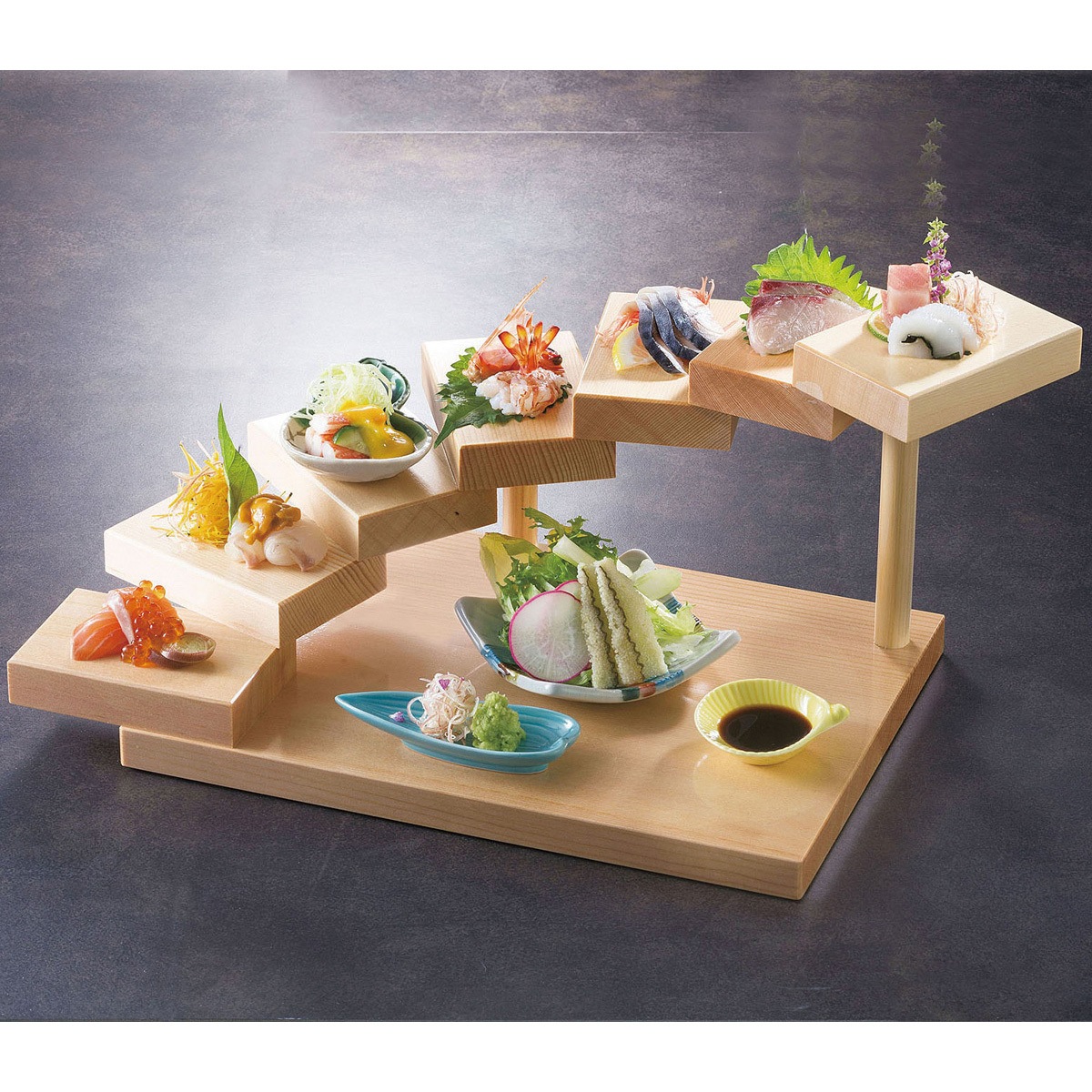 32360 立体盛込 "段々" 七段 1台 用美(ヤマコー) 【通販モノタロウ】