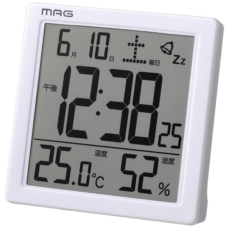 T-726 WH-Z 目覚まし時計 カッシーニ 温湿度計付き MAG(ノア精密