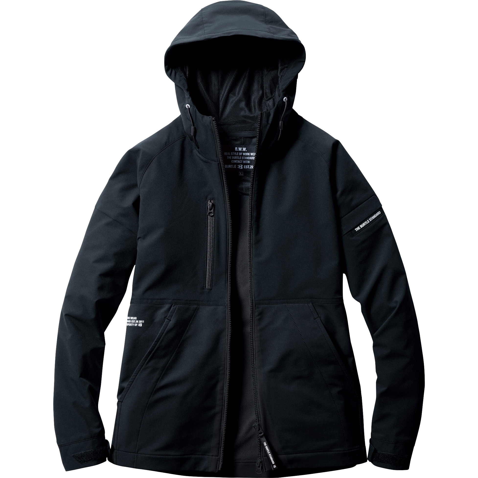 9505 パーカージャケット バートル ブラック色 S 【通販モノタロウ】