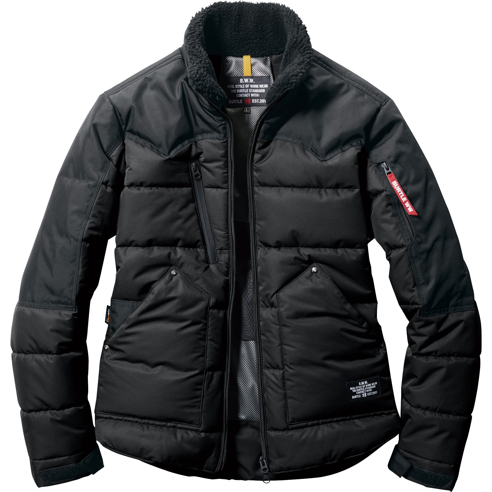 5020 防寒ジャケット バートル 撥水性・防風性・発熱 ブラック色 S着丈64cm