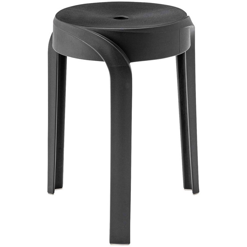 PC-860BK スツール 東谷 ポリプロピレン ブラック色 本体幅380mm奥行380mm高さ455mm  PC-860BK