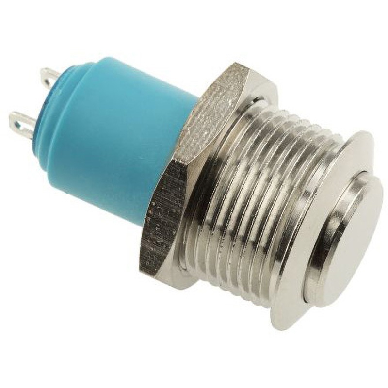 AV0611A200 APEM 押しボタンスイッチ， ラッチ， スルーホール実装， SPST， AV0611A200 APEM ボタン形状:丸 コンタクト定格電流1@24VdcA