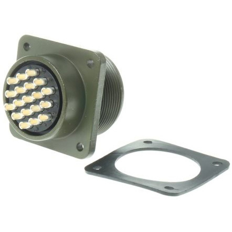 MS3102A-22-14P Amphenol Industrial MIL規格丸型コネクタ MS3102A， シリーズ， メス， 19極 MS3102A-22-14P AMPHENOL ボックスマウント はんだ付け ストレート