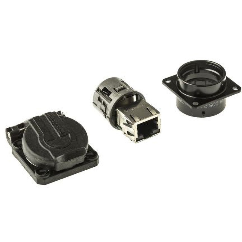 RJF21BSCC Amphenol Socapex RJ45 モジュラーコネクタ， メス， RJ45コネクタ， パネルマウント， Cat5e， RJF21BSCC 1個 AMPHENOL 【通販モノタロウ】