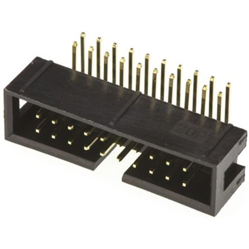 T821120A1R100CEU Amphenol 基板接続用ピンヘッダ 20極 2.54mm 2列 T821120A1R100CEU AMPHENOL スルーホール実装 3A はんだ付け