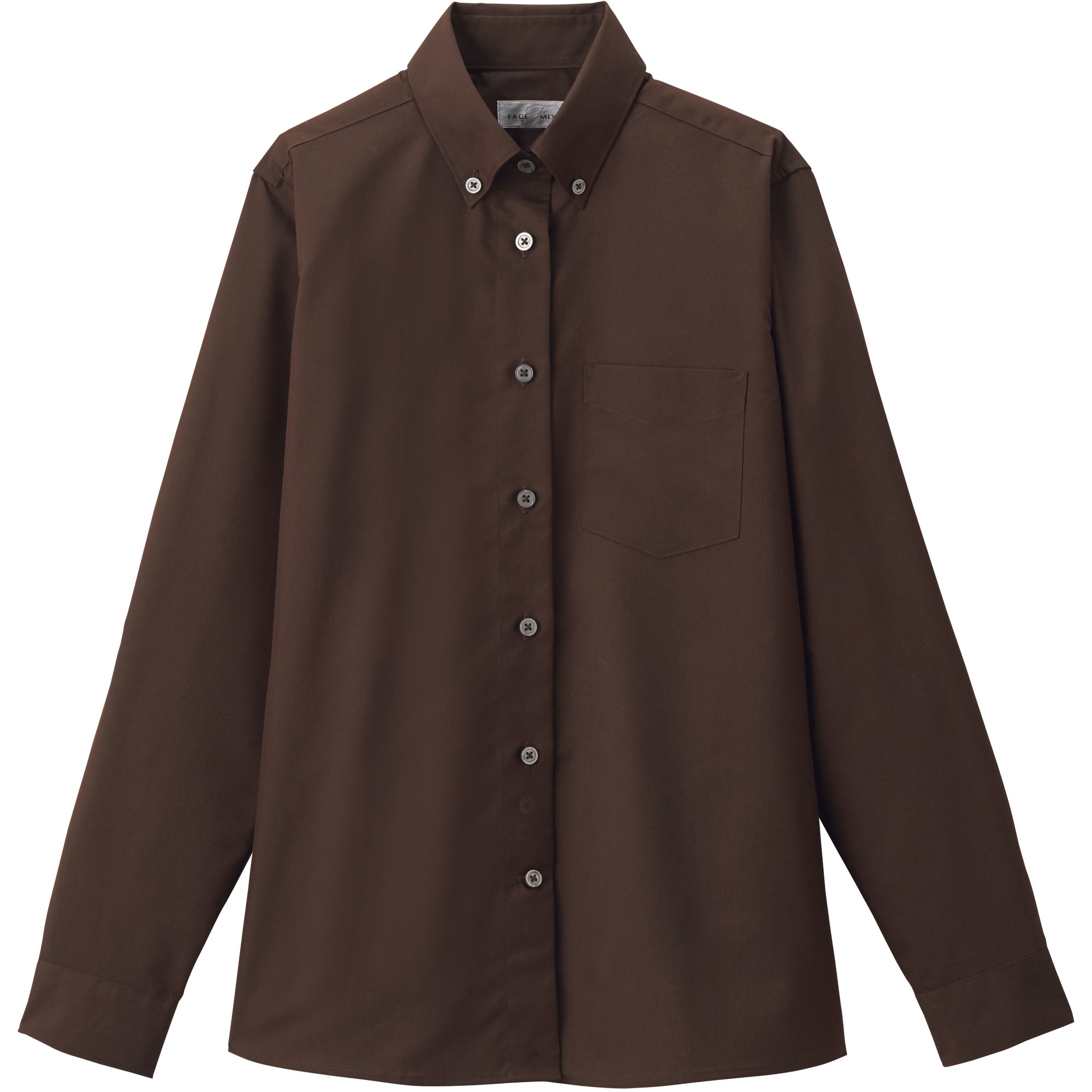 FB4044L レディスボタンダウン長袖ブラウス FACEMIX 女性用 ブロード