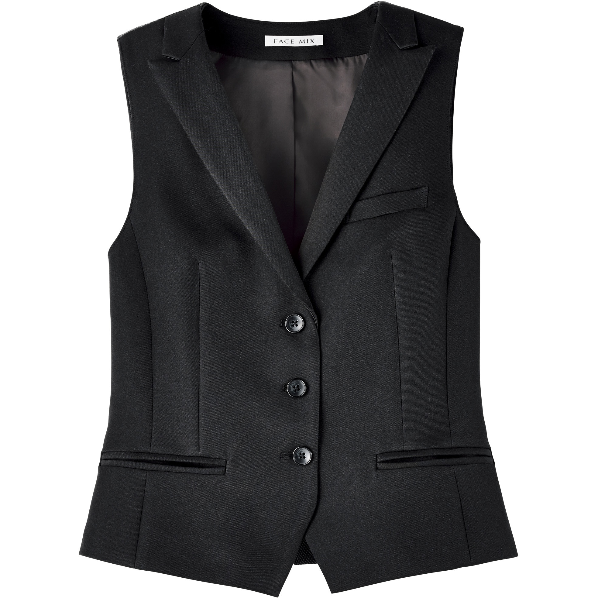 FV1314L レディスベスト FACEMIX 女性用 ブラック色 サイズ9G  FV1314L
