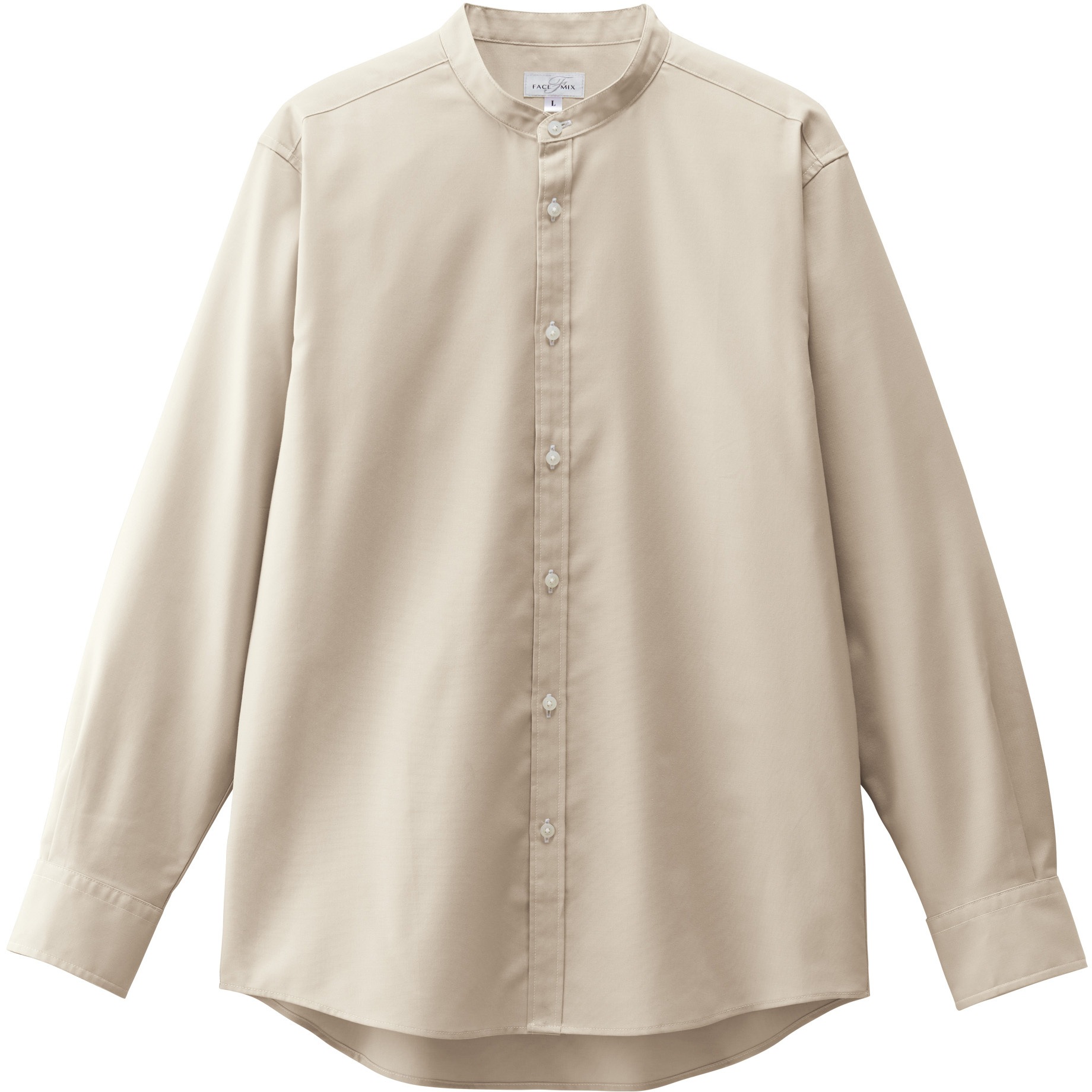 AKM / エイケイエム 長袖シャツ サイズL ベージュ 美品　AKM　長袖シャツ　L　ペイズリー　総柄　ベージュ　ライトブラウン