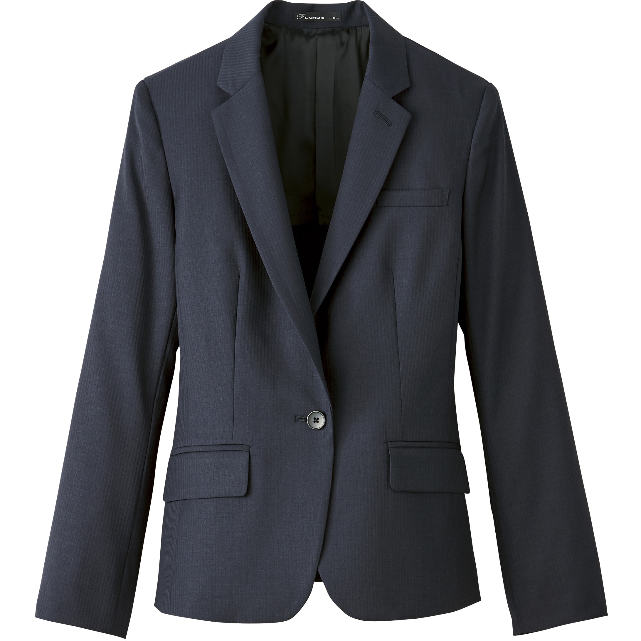 FJ0318L レディスストレッチジャケット FACEMIX ネイビー色 サイズ(号)13  FJ0318L
