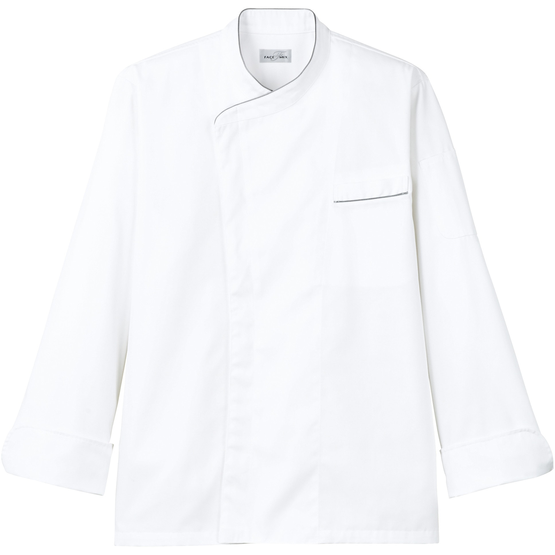 FJ0705U ユニセックスコックコート FACEMIX ホワイト×グレー色 サイズSS  FJ0705U 5,168円