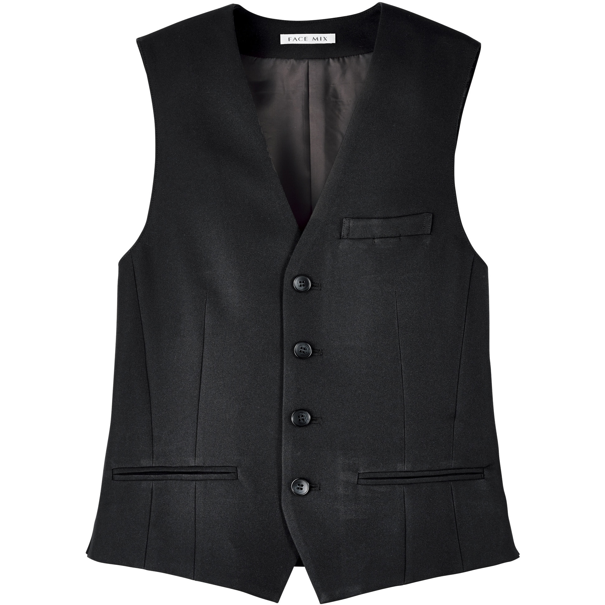 FV1012M メンズベスト FACEMIX ブラック色 サイズS  FV1012M