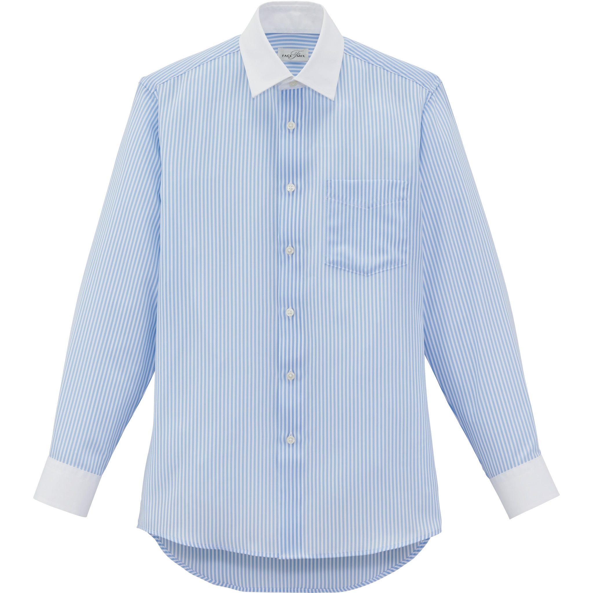 FB5053M メンズ長袖シャツ FACEMIX NFロンドンストライプ サックス色 サイズ3L  FB5053M 4,877円