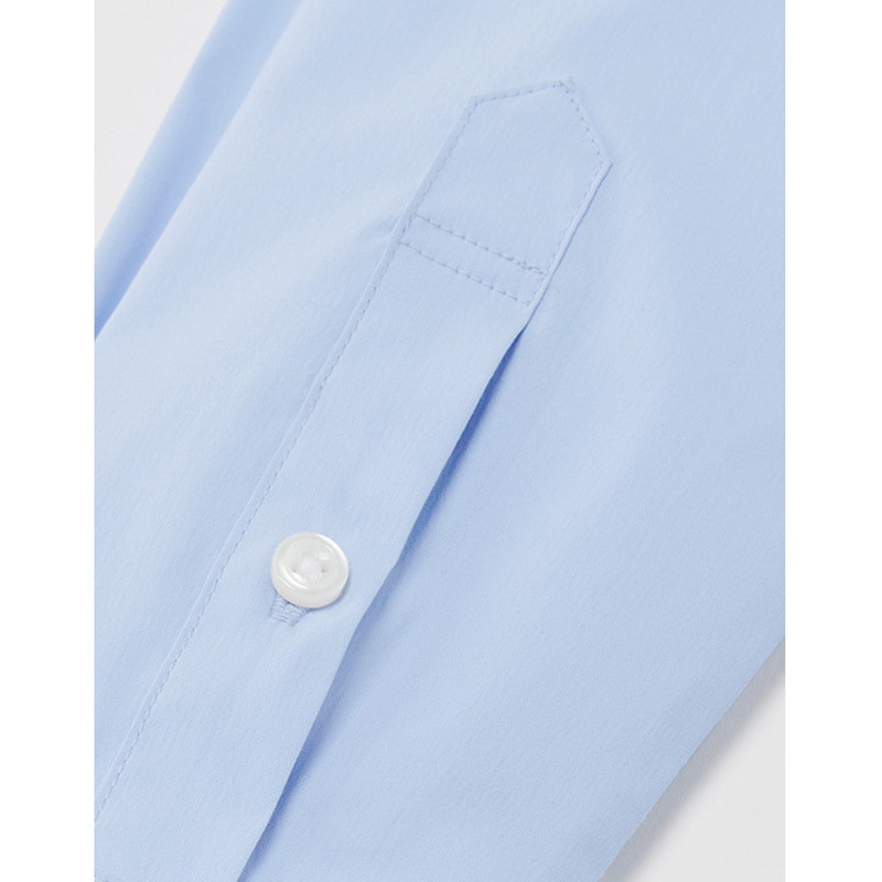 FB5055M メンズレギュラーカラー長袖シャツ FACEMIX ブロード ホワイト