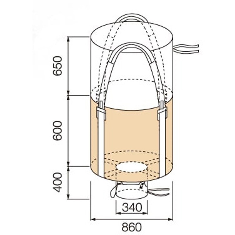 600KHR フレコンバック HIDAX 丸型 14,785円