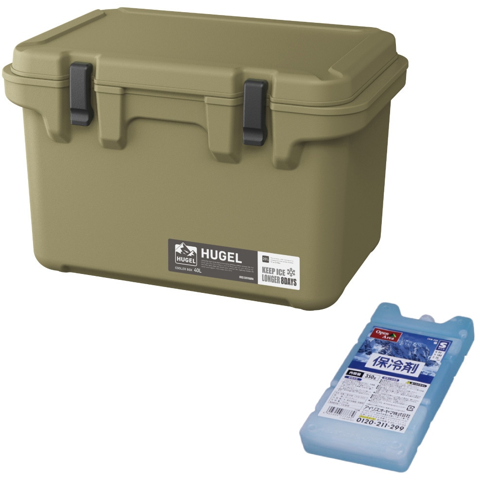 HUGELクーラーボックス40L、保冷剤 HUGELクーラーボックス40L、保冷剤