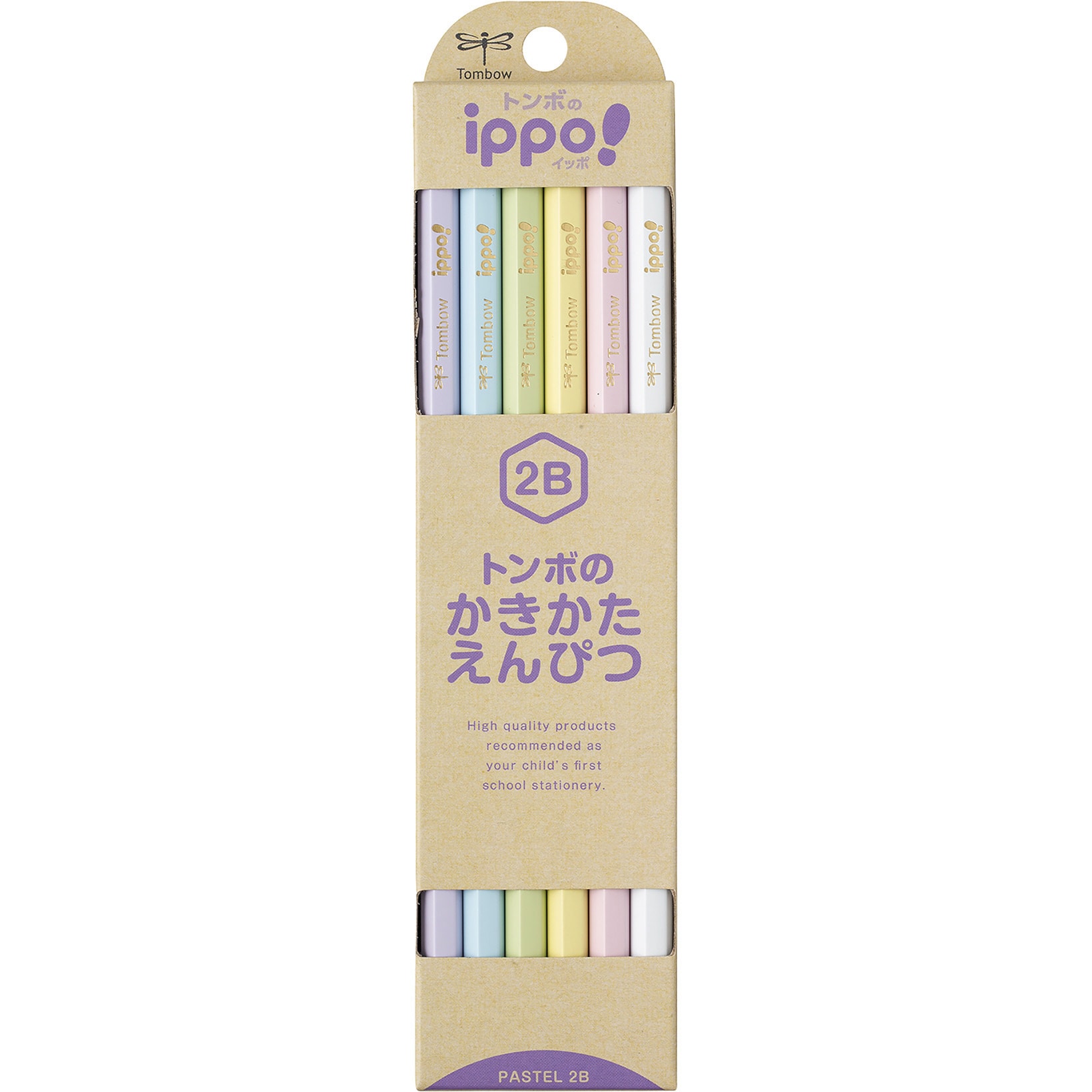 KB-KNPT01-2B かきかたえんぴつパステル トンボ鉛筆 子供用/学習用 2B 