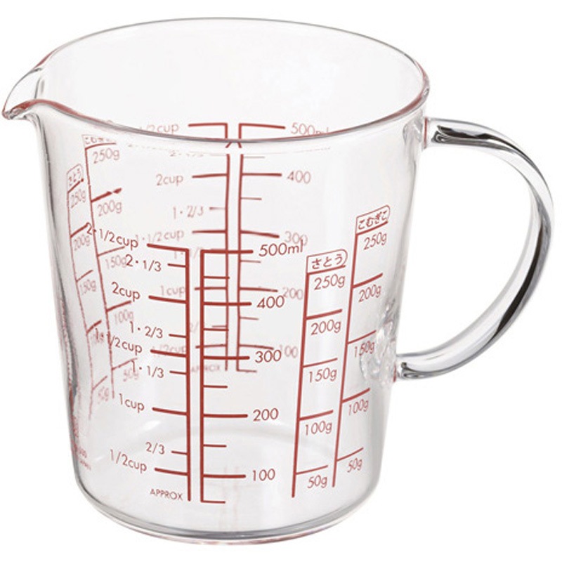 MJCW-50-R-BK 耐熱ガラス製メジャーカップワイド 36個セット MJCWシリーズ 1箱(36個) HARIO 【通販モノタロウ】