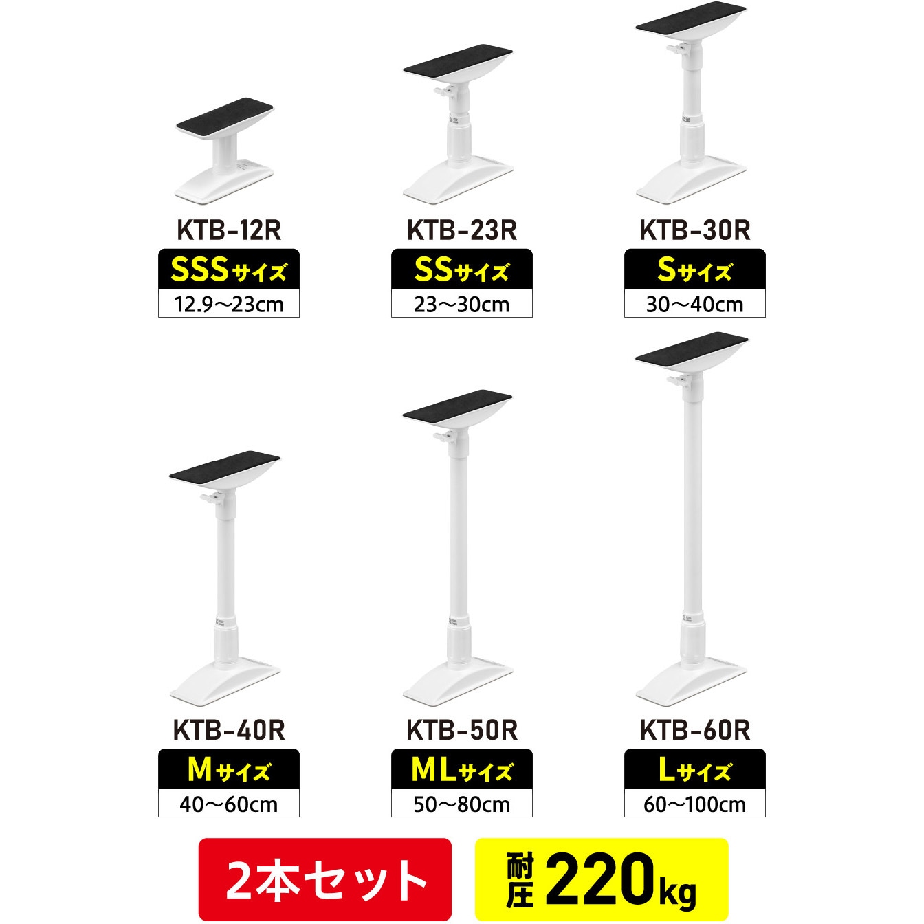 KTB-60R 家具転倒防止伸縮棒 アイリスオーヤマ 1箱(2本) KTB-60R