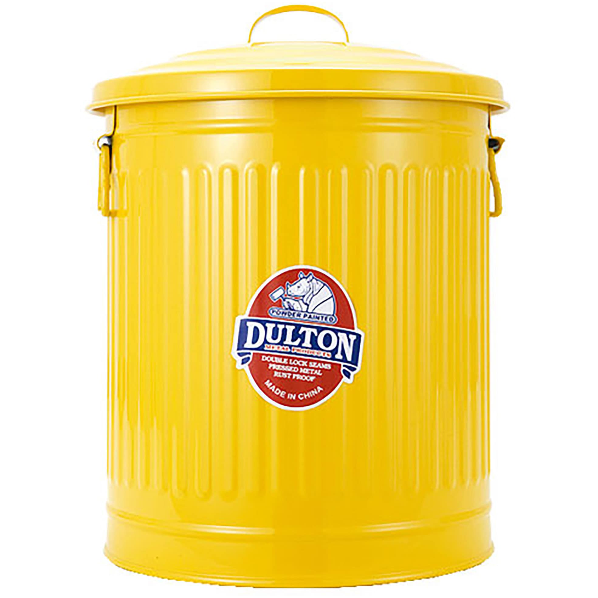 100-106-YLL GARBAGE CAN (ガベージカン) ダルトン 本体+ふた 丸 かぶせ式 容量24L 色YELLOW   100-106-YLL