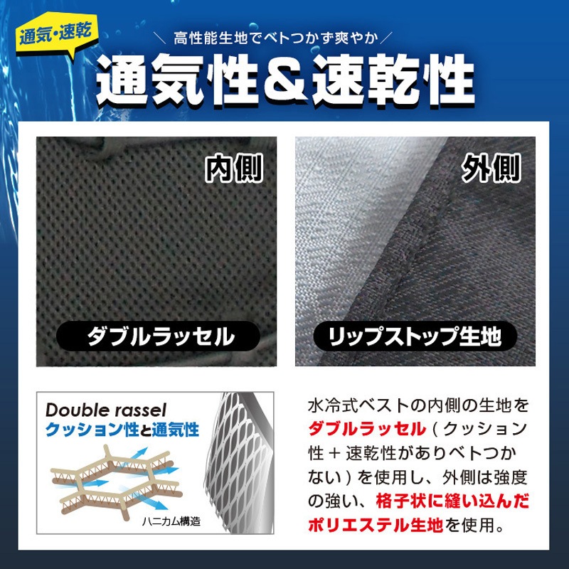BR-862 スライドジッパー式タンク水冷ベスト(フルセット：ウェア+