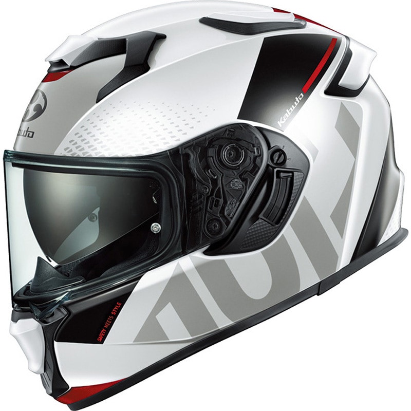 ホワイトレッド L KAMUI 5 VELTA OGK KABUTO ホワイトレッド色 L