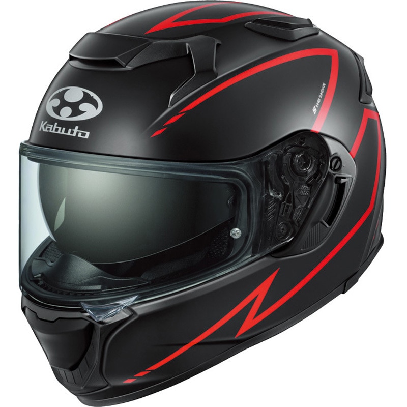 フラットブラックレッド XS KAMUI 5 SPRIA OGK KABUTO(オージーケー