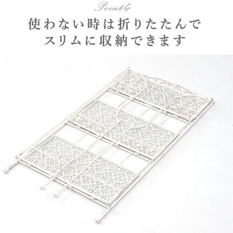 PAAS-3(GR) アンティーク調 ガーデンラック 折りたたみ式 1台 YAMAZEN