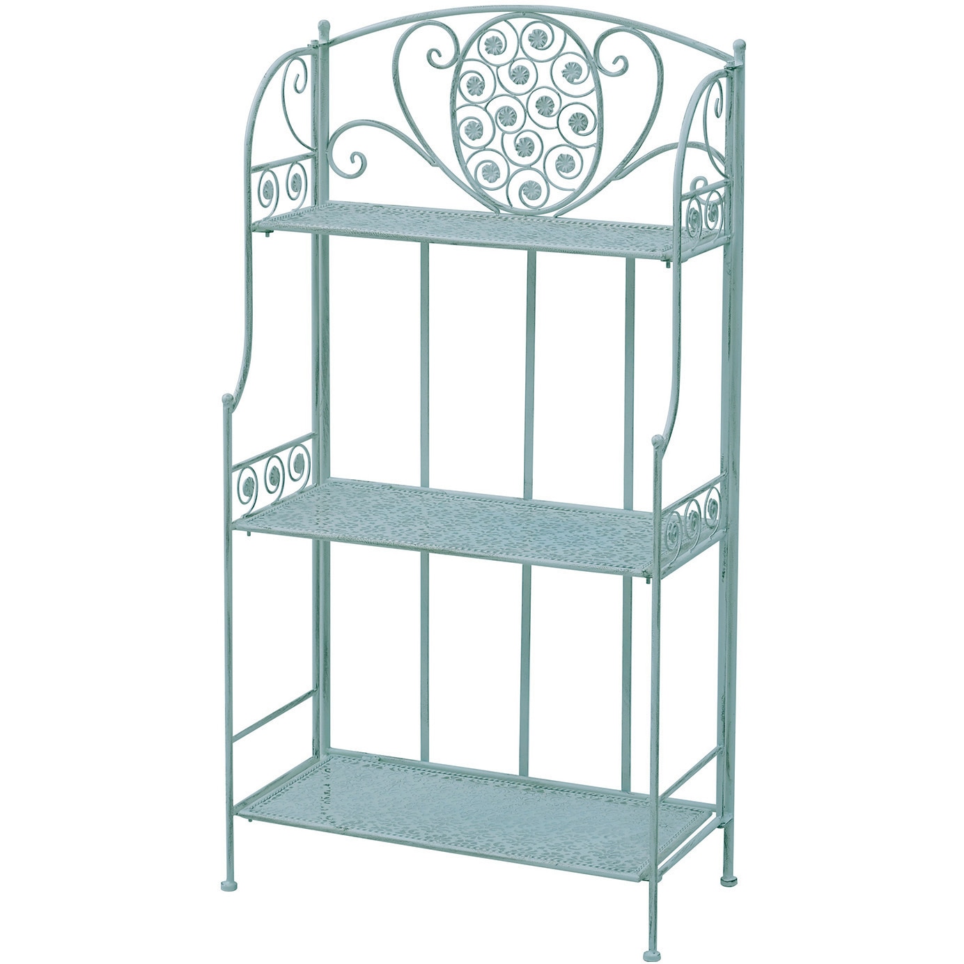 PAAS-3(GR) アンティーク調 ガーデンラック 折りたたみ式 1台 YAMAZEN