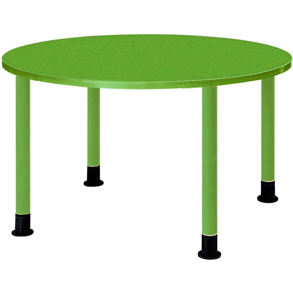 CLO-900R-LGR カラフルミーティングテーブル ニシキ工業 ライムグリーン色 高さ700mm幅900Φmm奥行900Φmm  CLO-900R-LGR