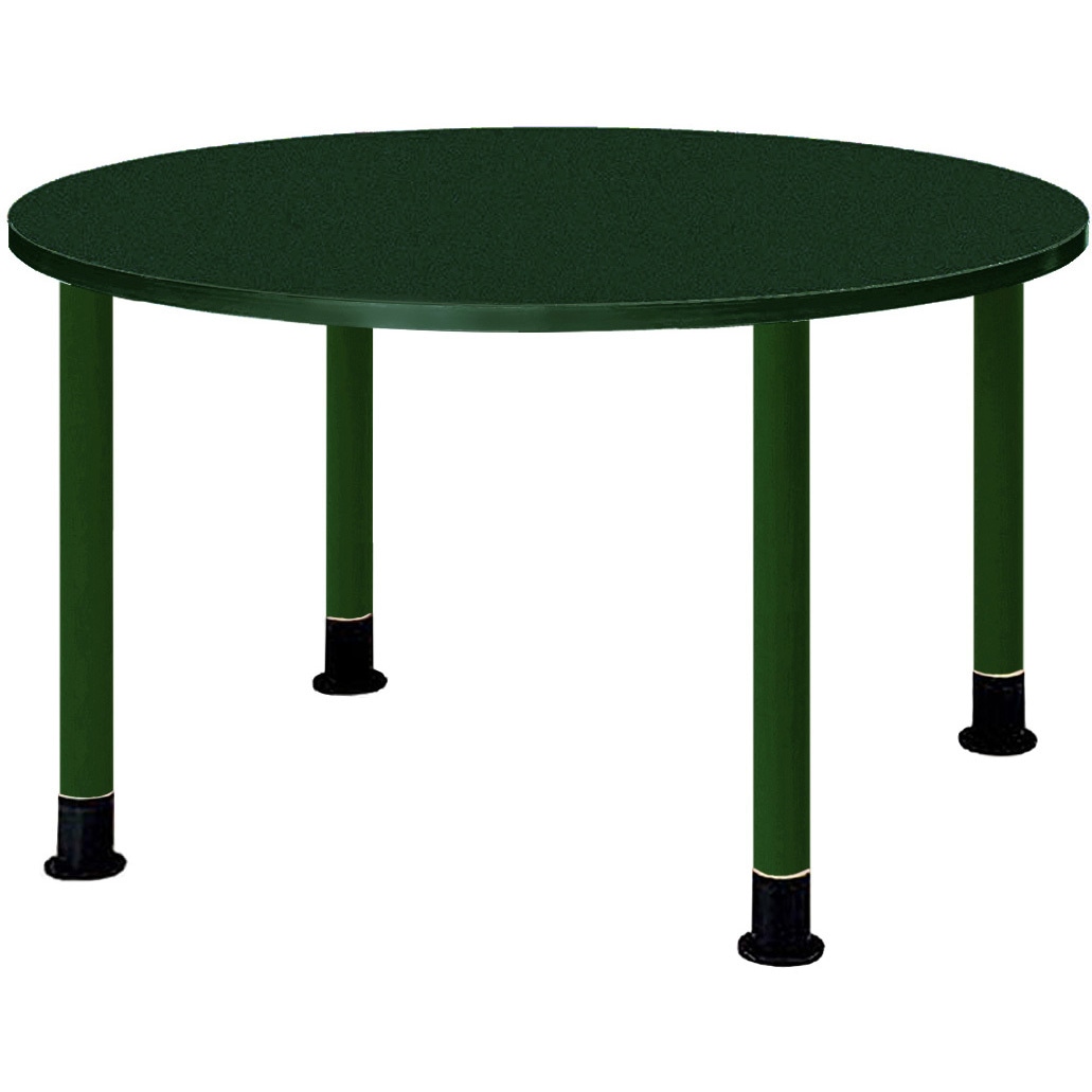 CLO-900R-MGR カラフルミーティングテーブル ニシキ工業 モスグリーン色 高さ700mm幅900Φmm奥行900Φmm  CLO-900R-MGR