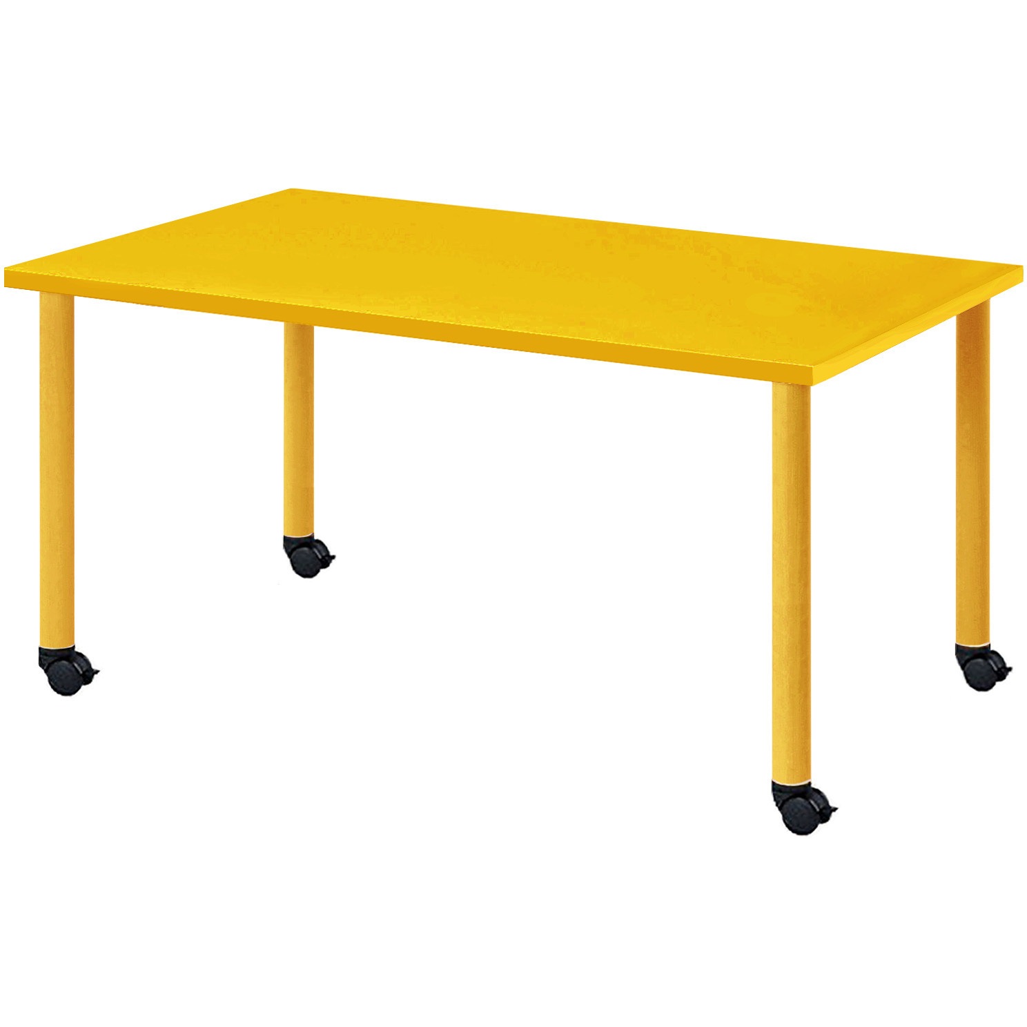 CLO-1575C-YEL カラフルミーティングテーブル ニシキ工業 イエロー色 高さ700mm幅1500mm奥行750mm  CLO-1575C-YEL
