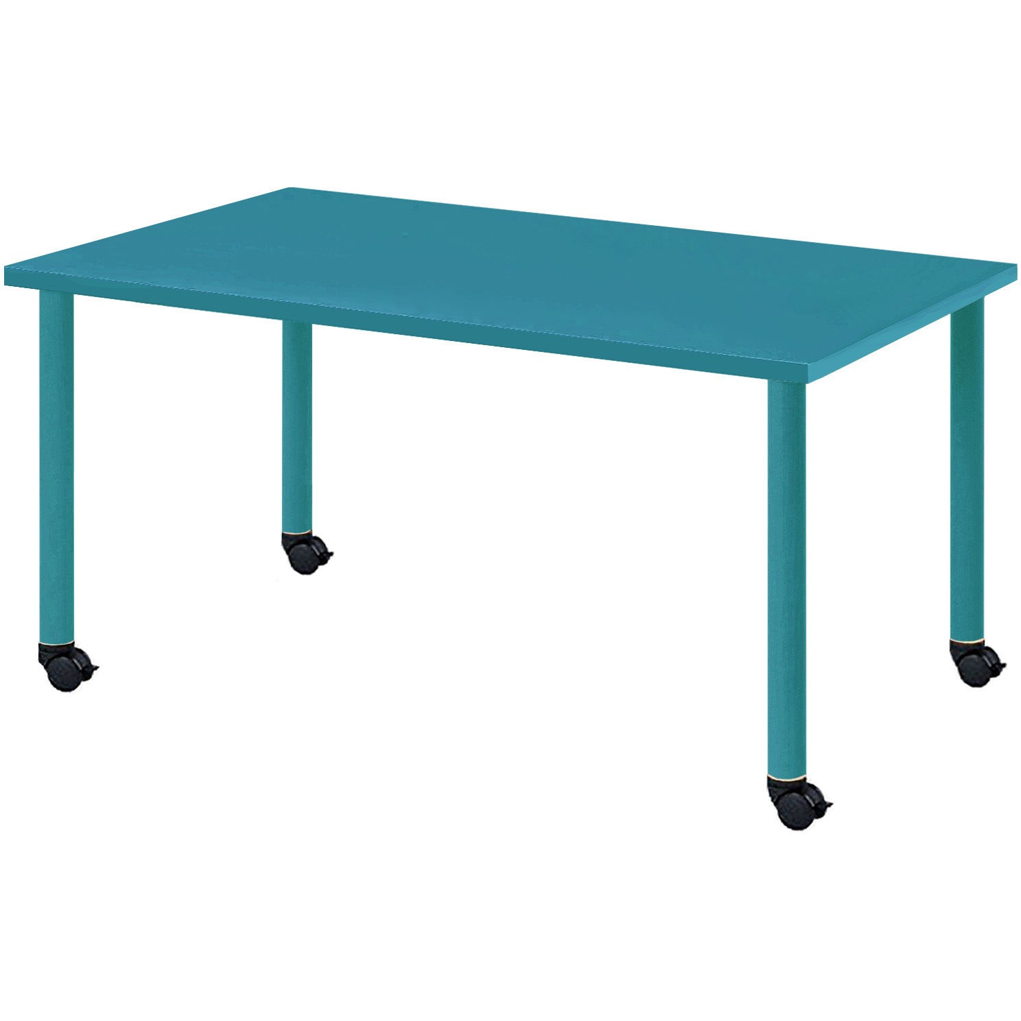 CLO-1575C-TBL カラフルミーティングテーブル ニシキ工業 ターコイズブルー色 高さ700mm幅1500mm奥行750mm  CLO-1575C-TBL 50,388円