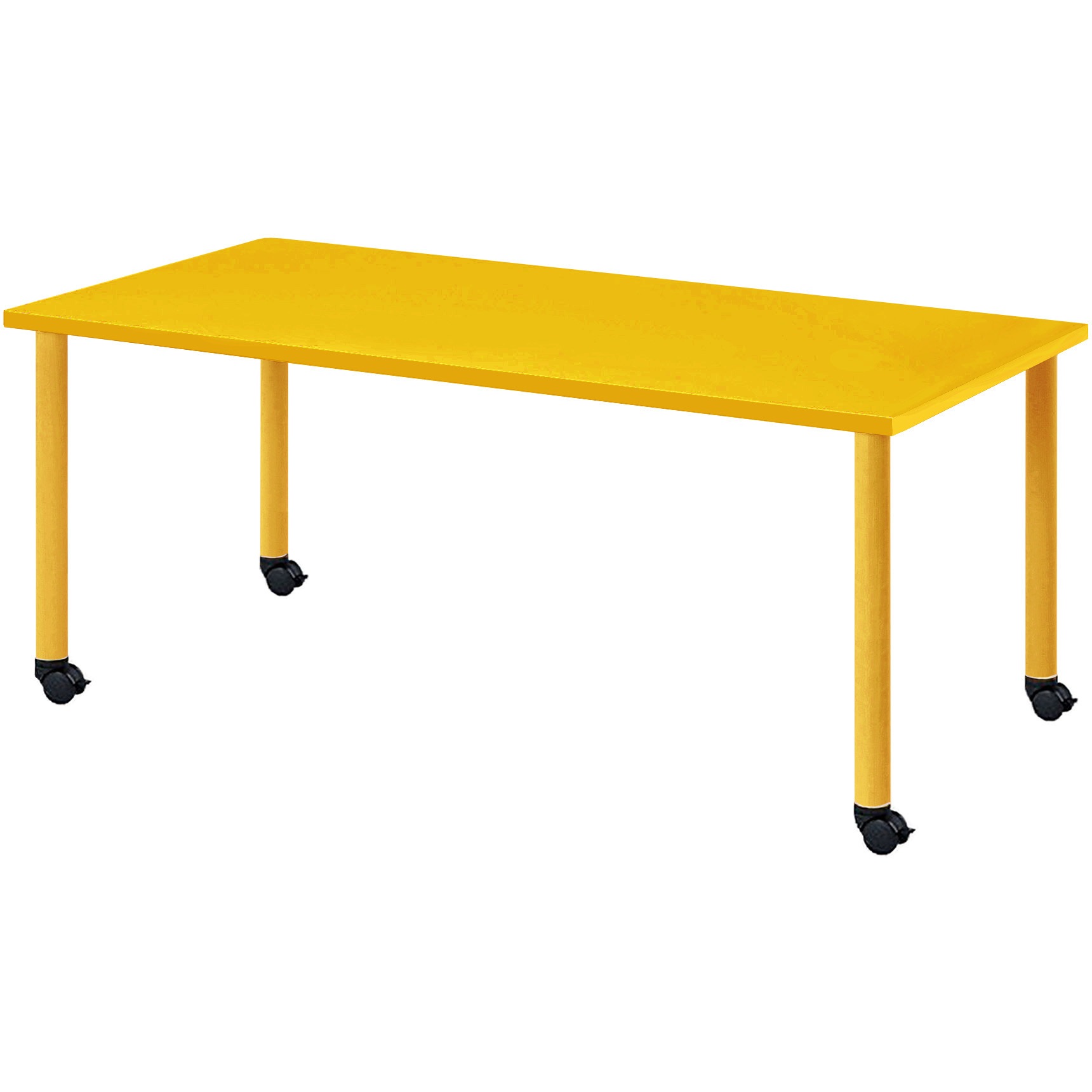 CLO-1875C-YEL カラフルミーティングテーブル ニシキ工業 イエロー色 高さ700mm幅1800mm奥行750mm  CLO-1875C-YEL