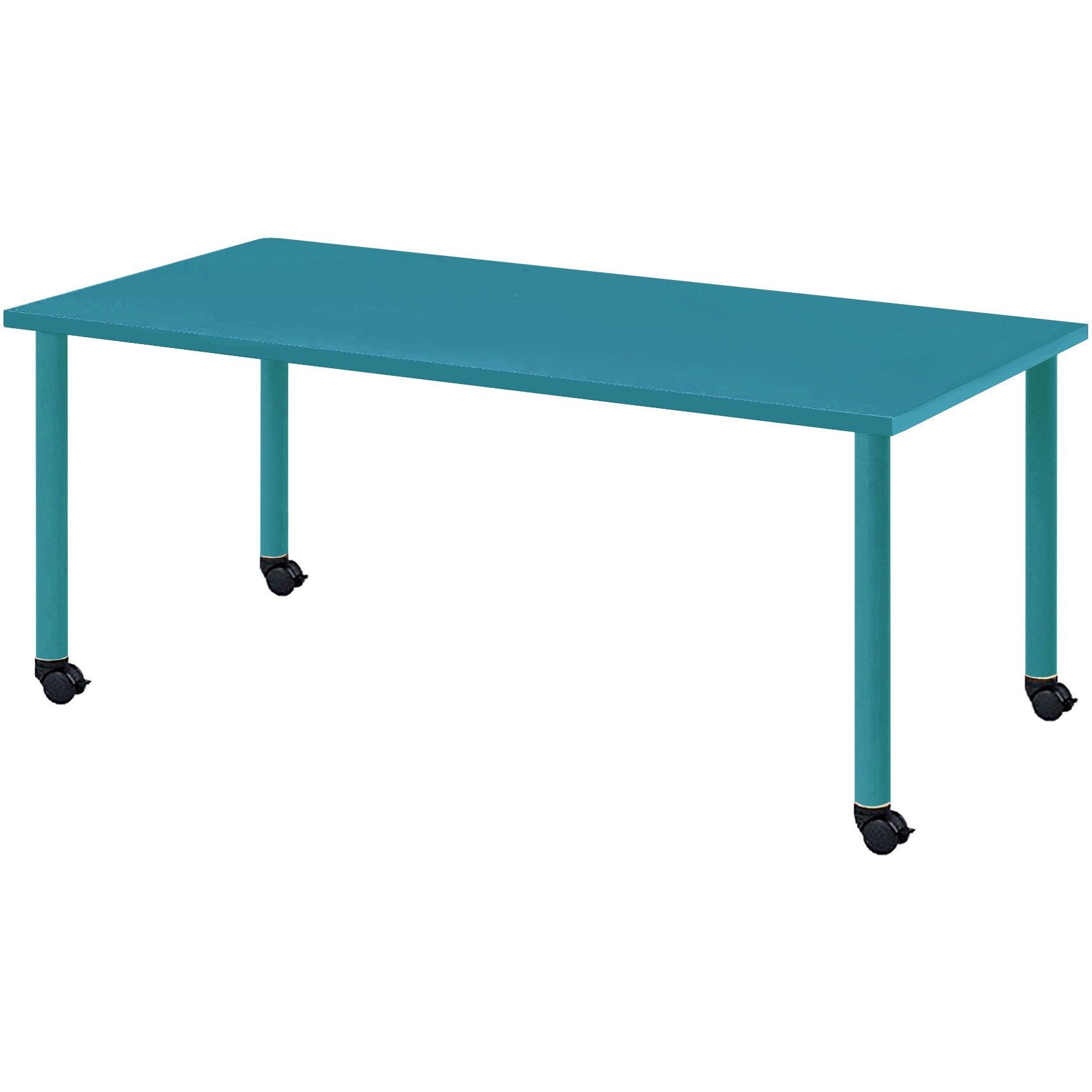 CLO-1875C-TBL カラフルミーティングテーブル ニシキ工業 ターコイズブルー色 高さ700mm幅1800mm奥行750mm  CLO-1875C-TBL