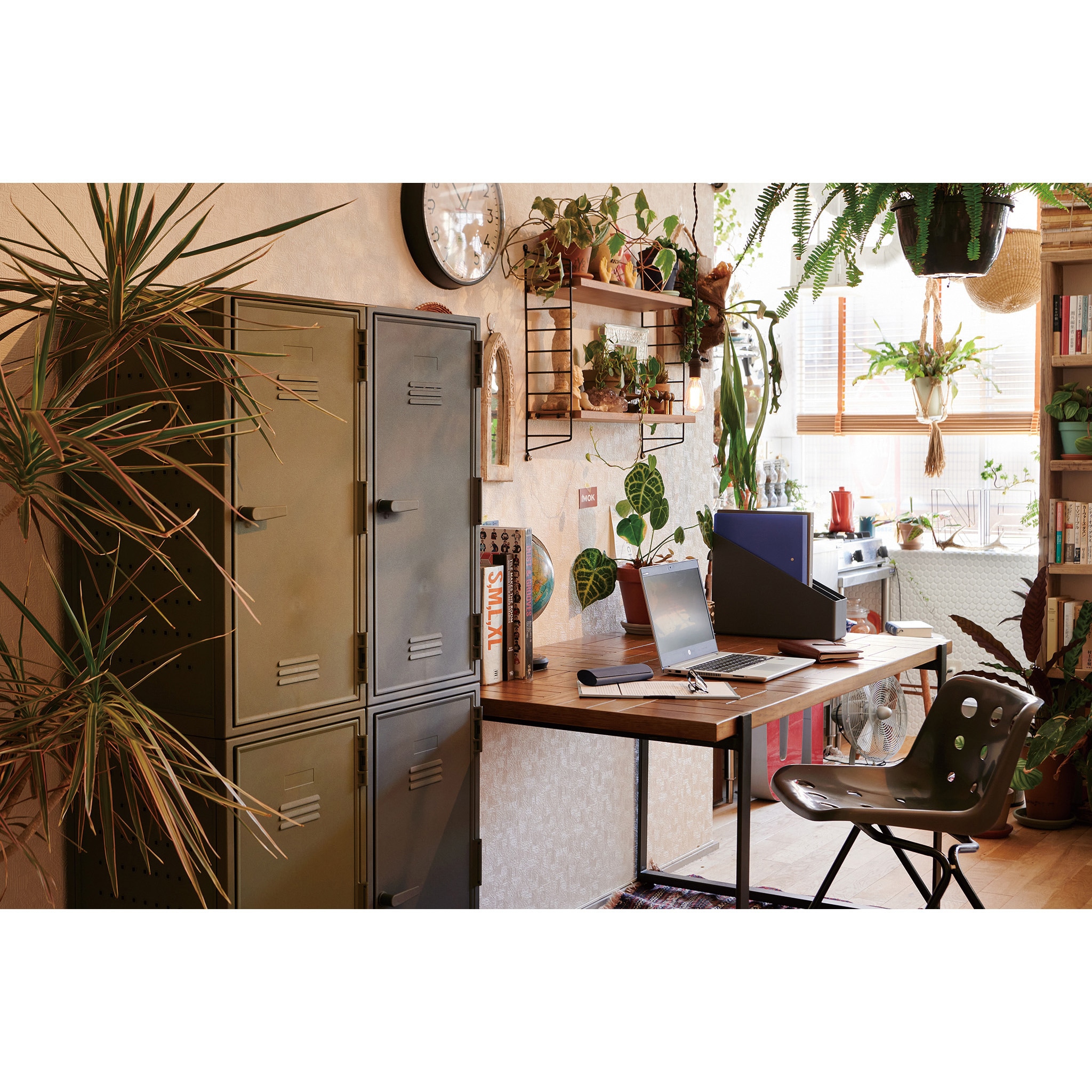 110013844 VAZZOペグキャビネット TENMA(天馬) グリーン色 高さ765mm