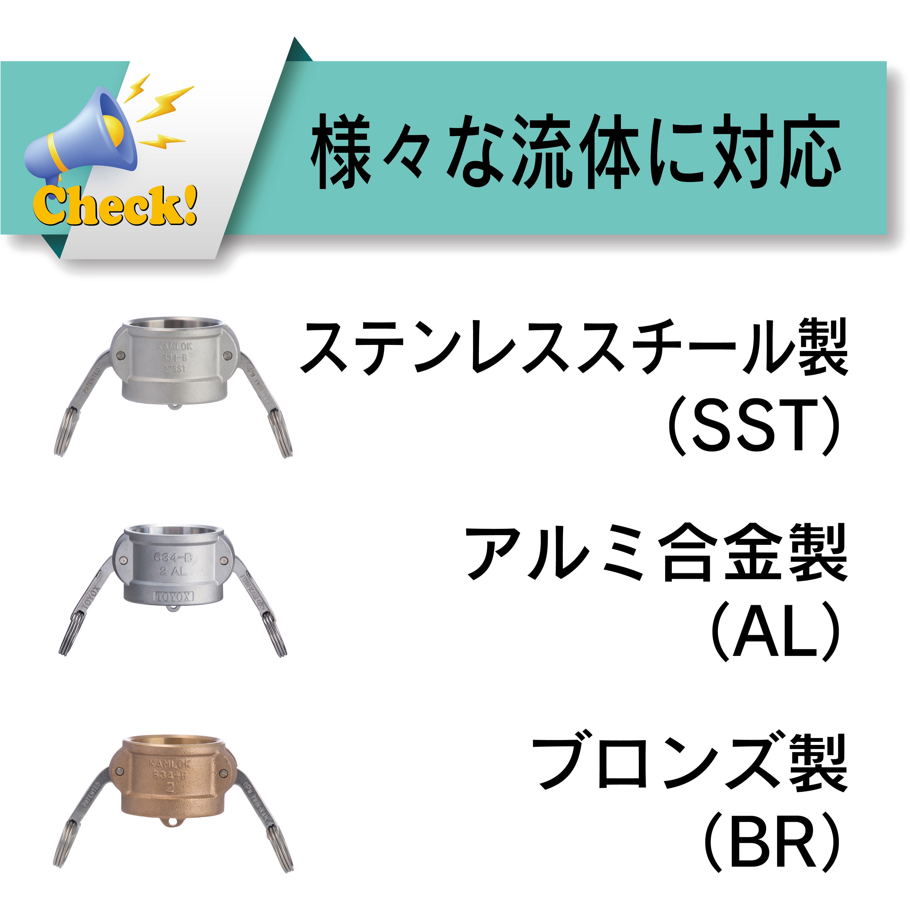 634-B-1-PP カムロック カプラー ダストキャップ ポリプロピレン PP