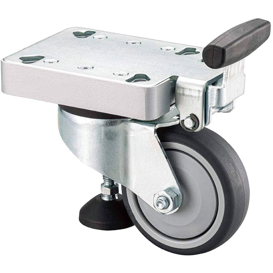 AJC80-U-ESD アジャキャスター LAMP(スガツネ工業) 自在式 ポリアミド