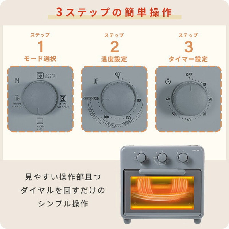 YCW-C120(SG) オーブン コンベクション ノンフライヤー 熱風 オーブン