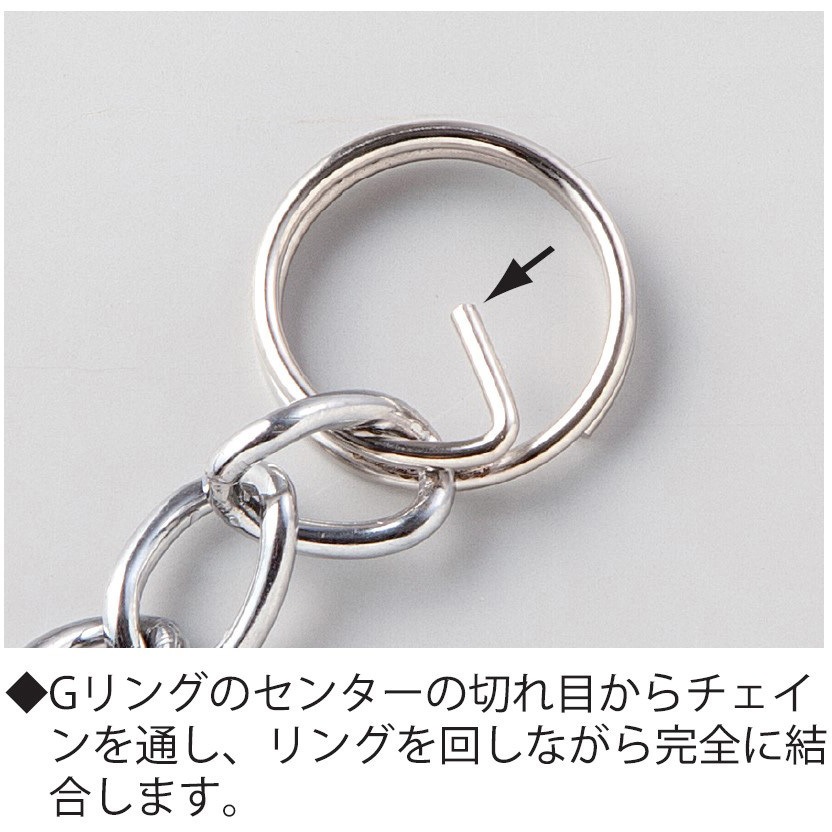 P-10211 ステンレスGリング ニッサチェイン 荷重1kg 1パック(6個) P