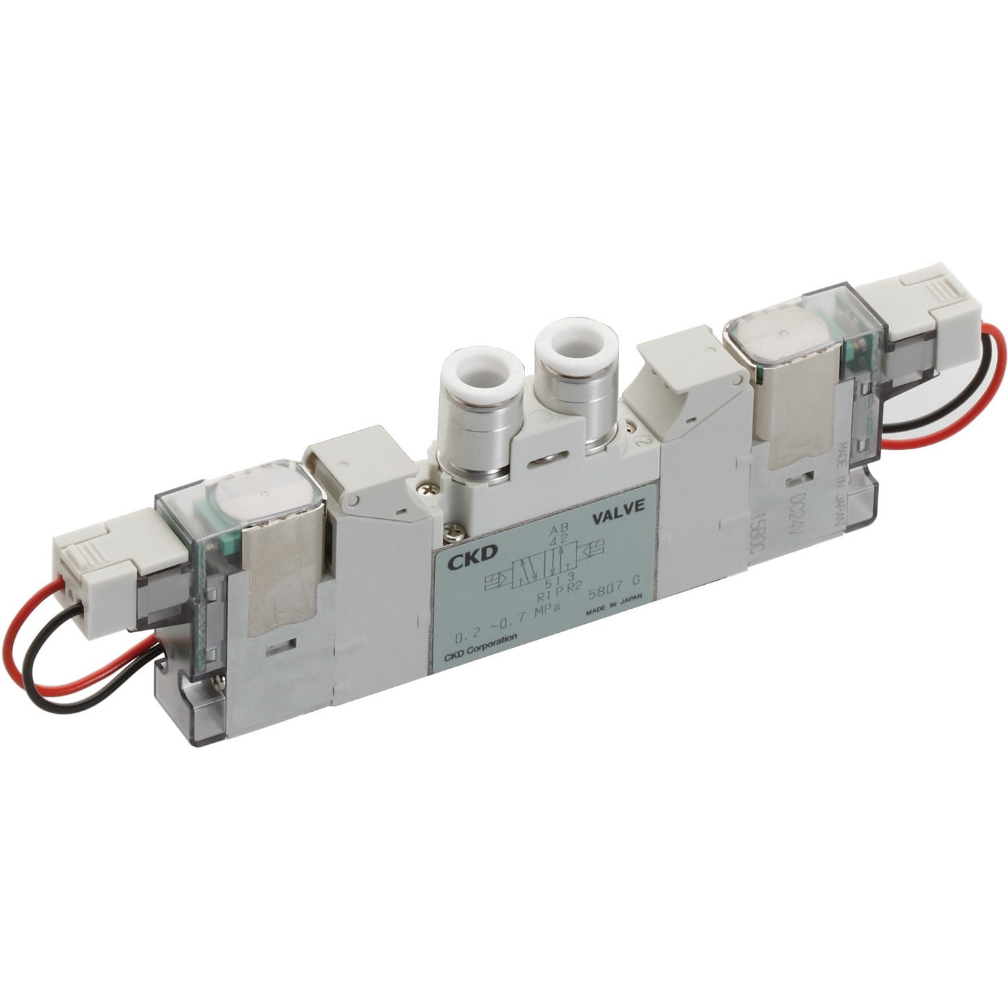 4GA120R-C6-3 パイロット式5ポート弁 4GA1シリーズ ダイレクト配管 CKD 圧縮空気用 接続口径Φ6ワンタッチ継手  4GA120R-C6-3