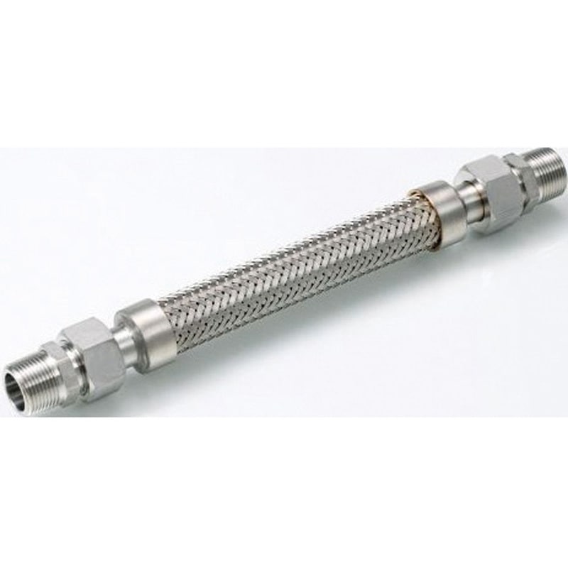 S225T-20Ax500L MxM 304SS フレキシブルメタルホース(メタルシール式オス・オスタイプ) テクノフレックス 呼び径20A  S225T-20Ax500L MxM 304SS
