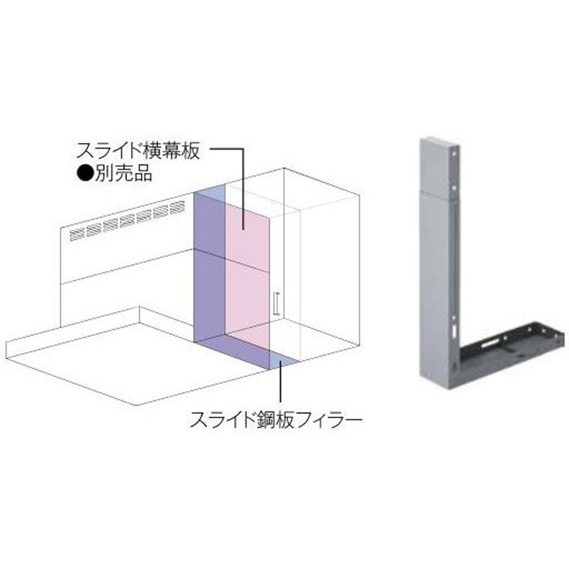 KFL-AP4528BK スライド鋼板フィラー 1個 リンナイ 【通販モノタロウ】