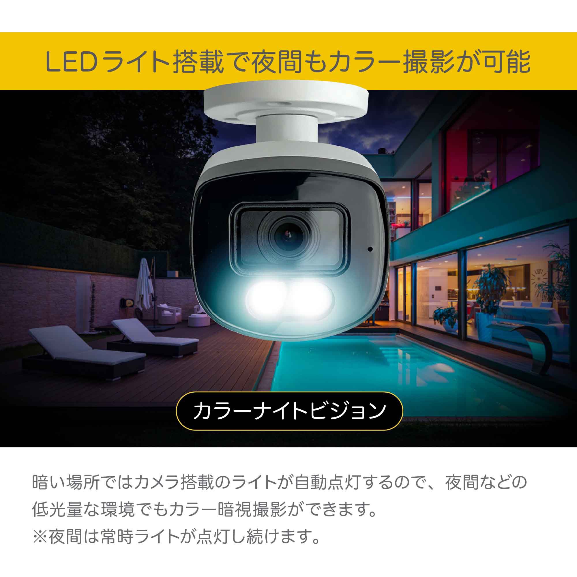 QP08045YC Qsee セキュリティカメラ 8ch NVRレコーダー 2TB搭載 IP67