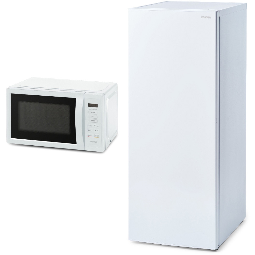 IRSN-14A-W+IMB-T178-W 【セットでお得】冷蔵庫142L+単機能レンジ17L 1