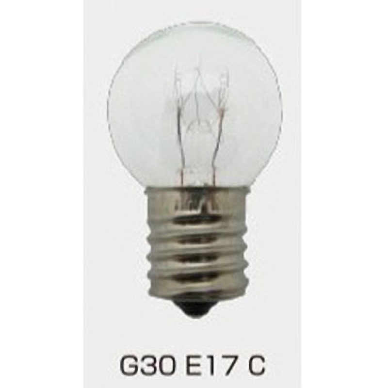 G30E17C110V10W 小丸球(G30) 東西電気産業 口金E17 1箱(25個