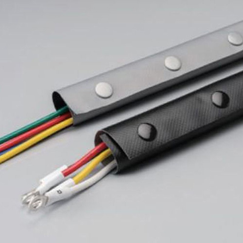 SBT-20R スナップボタンチューブ 三和[電気材料] 黒/灰(リバーシブル